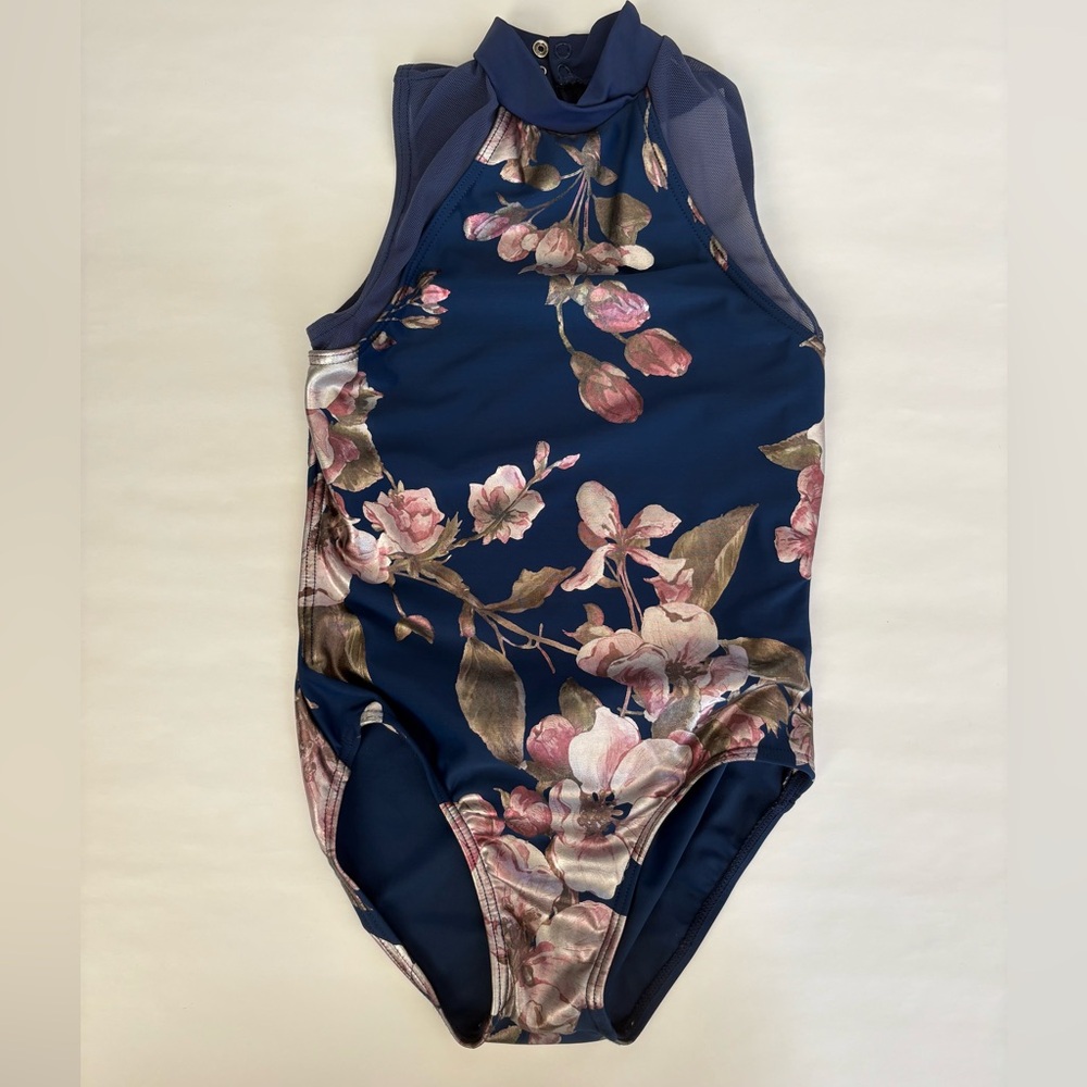 Floral High-Neck Leotard